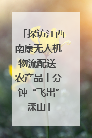 探访江西南康无人机物流配送 农产品十分钟“飞出”深山